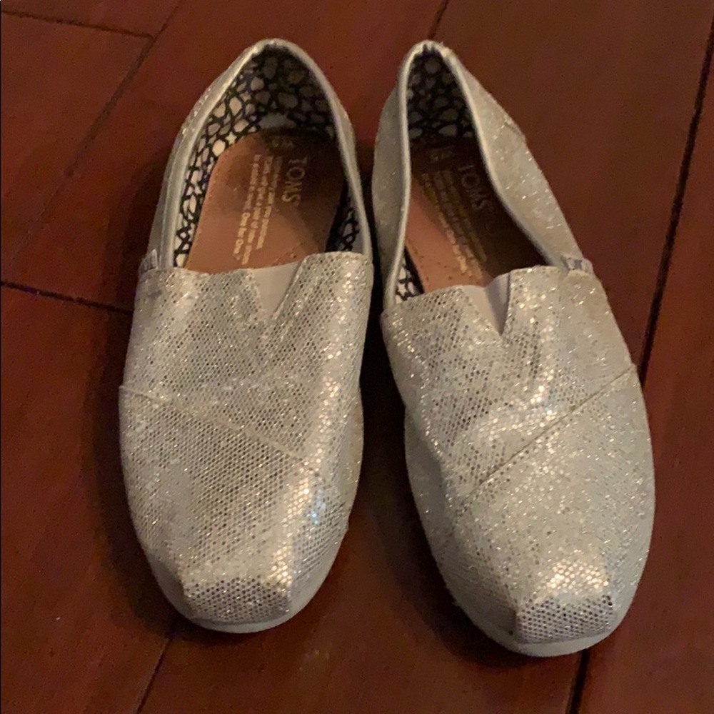 Toms glitter flats